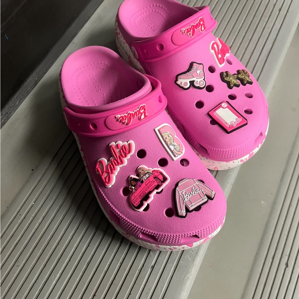 Barbie Pink Slippers with Decorative Charms